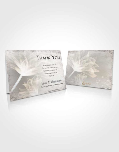 Funeral Thank You Card Template Morning Flower Peace