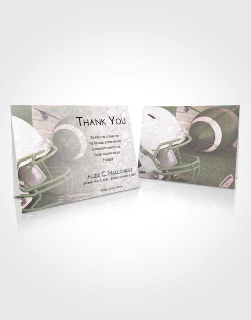 Funeral Thank You Card Template Morning Football Party