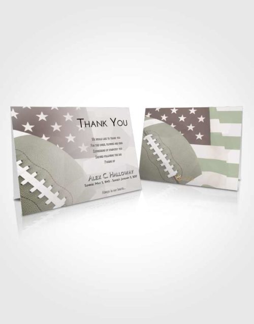Funeral Thank You Card Template Morning Football Pride