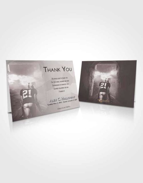 Funeral Thank You Card Template Morning Football Victory