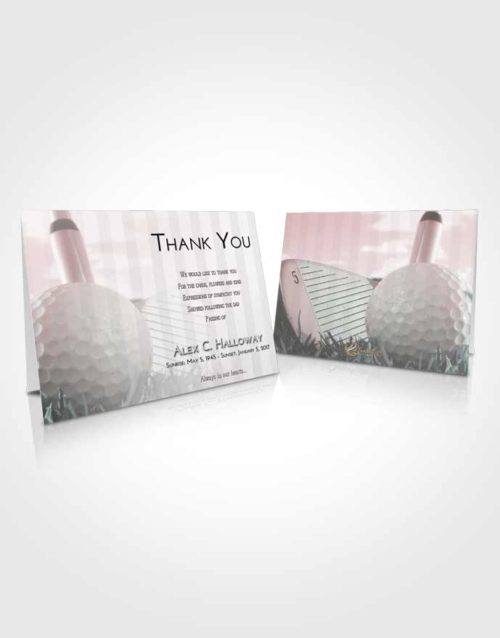 Funeral Thank You Card Template Morning Golf Day