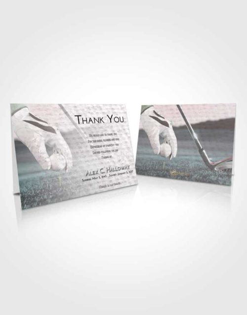 Funeral Thank You Card Template Morning Golf Tee