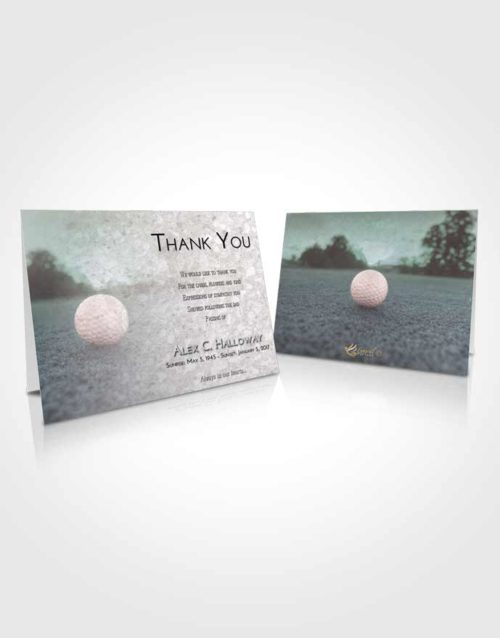 Funeral Thank You Card Template Morning Golfing Honor