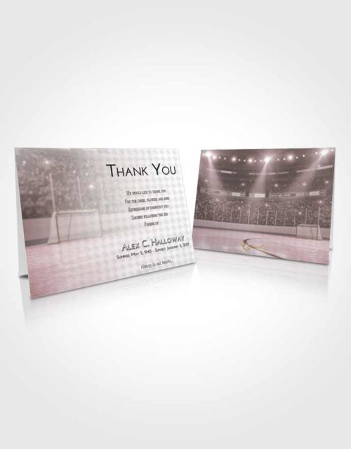 Funeral Thank You Card Template Morning Hockey Love