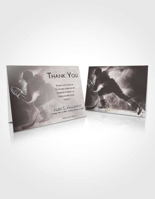 Funeral Thank You Card Template Morning Hockey Paradise