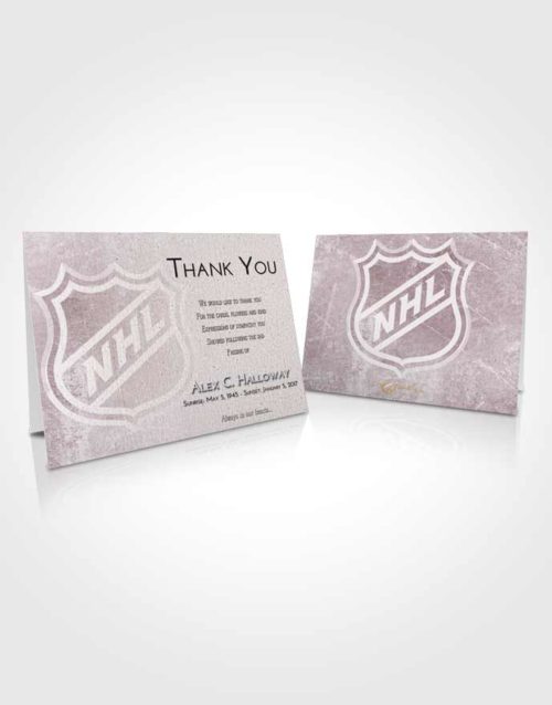 Funeral Thank You Card Template Morning Hockey Tranquility