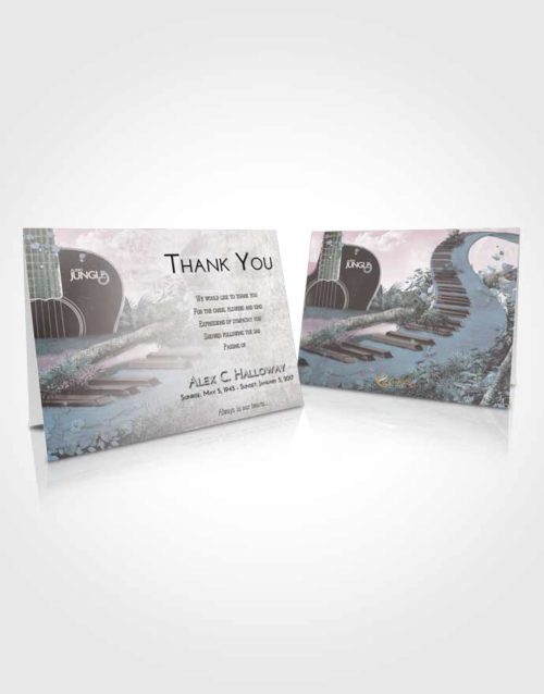 Funeral Thank You Card Template Morning Jungle Music