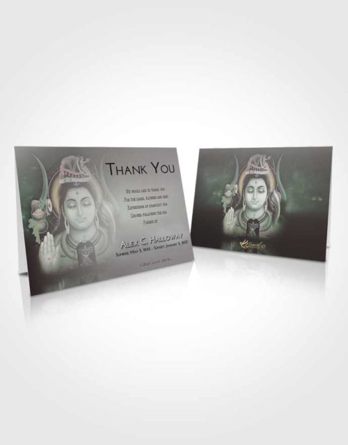 Funeral Thank You Card Template Morning Lord Shiva Dignity