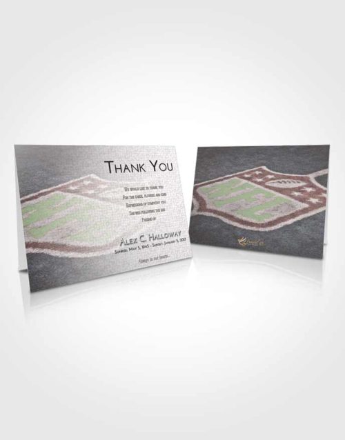 Funeral Thank You Card Template Morning NFL Football