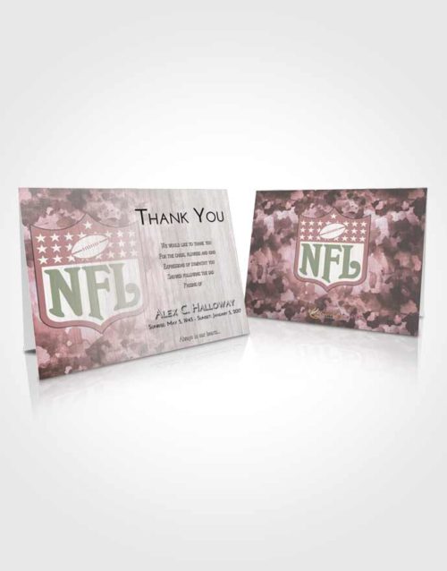 Funeral Thank You Card Template Morning NFL Star