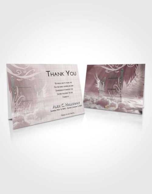 Funeral Thank You Card Template Morning Precious Gates to Heaven