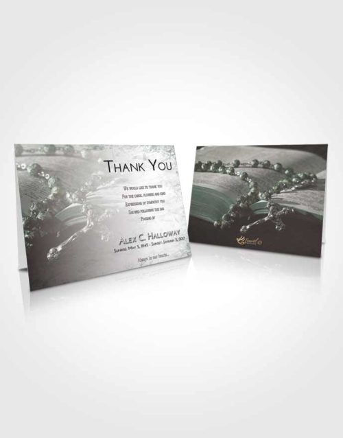 Funeral Thank You Card Template Morning Rosary Prayer