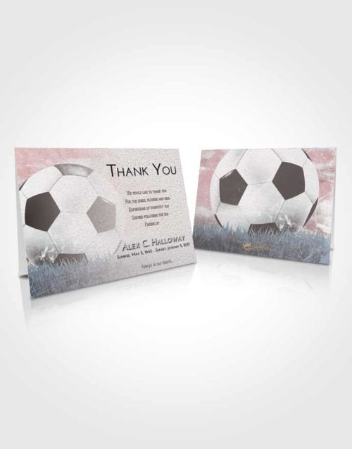 Funeral Thank You Card Template Morning Soccer Dreams