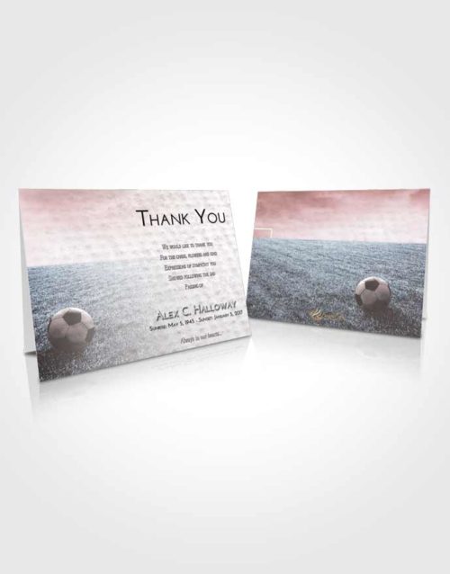 Funeral Thank You Card Template Morning Soccer Journey