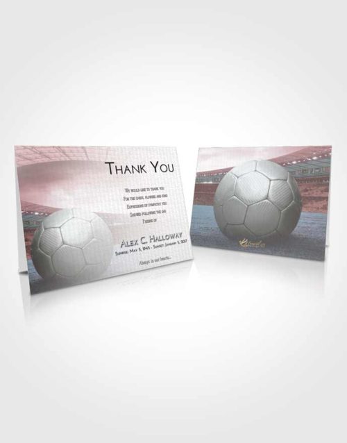 Funeral Thank You Card Template Morning Soccer Love