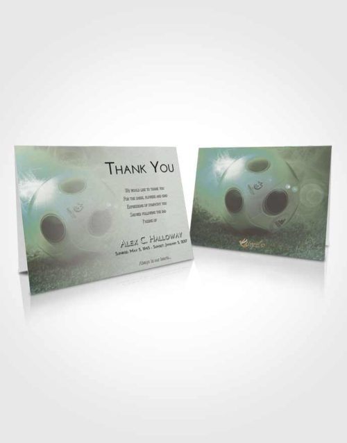 Funeral Thank You Card Template Morning Soccer Miracle