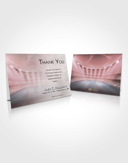 Funeral Thank You Card Template Morning Soccer Stadium