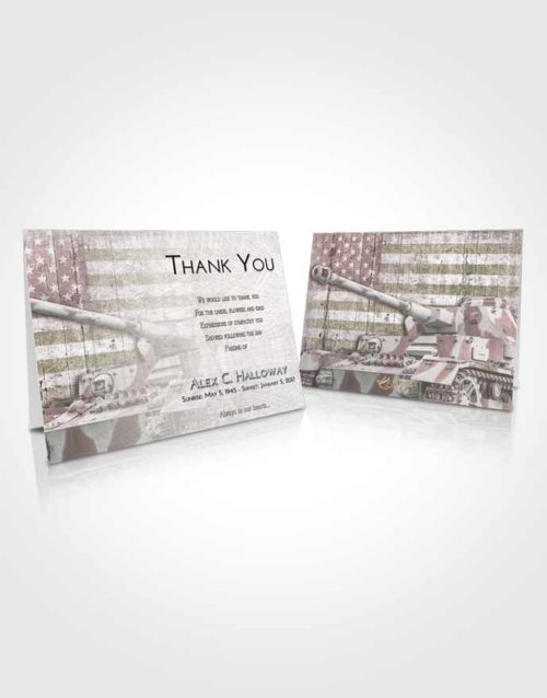 Funeral Thank You Card Template Morning Soldier on Duty