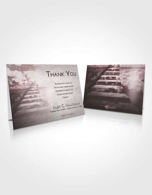 Funeral Thank You Card Template Morning Stairway for the Soul