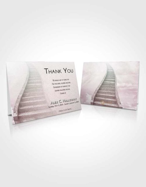 Funeral Thank You Card Template Morning Stairway to Bliss