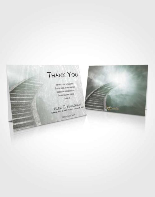Funeral Thank You Card Template Morning Stairway to Magnificence