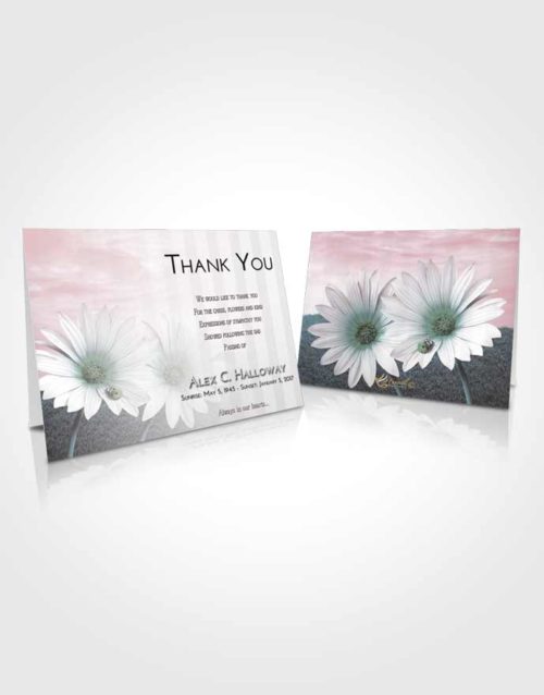 Funeral Thank You Card Template Morning Summer Flower