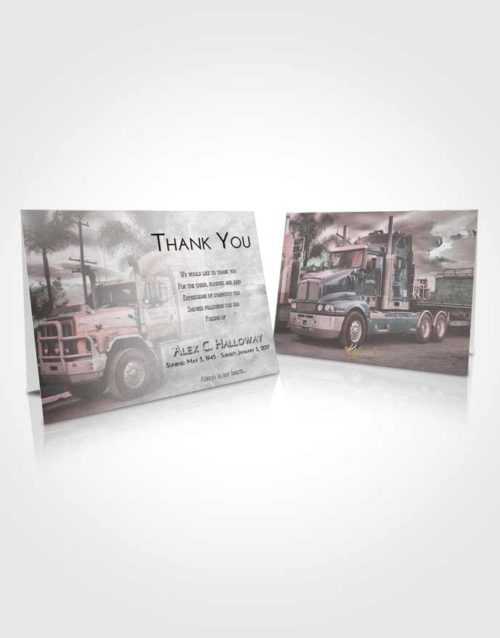 Funeral Thank You Card Template Morning Trucker Days