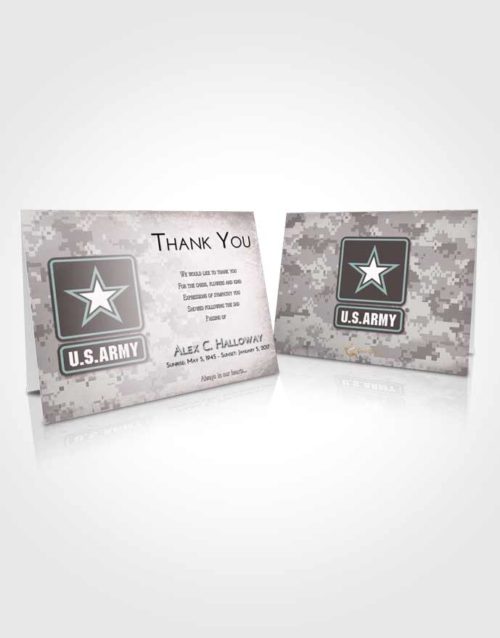 Funeral Thank You Card Template Morning United States Army