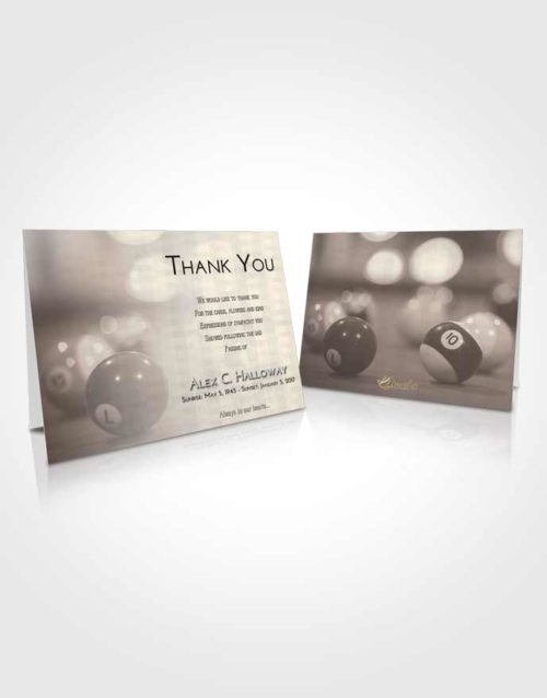 Funeral Thank You Card Template Peaceful Billiards Tranquility