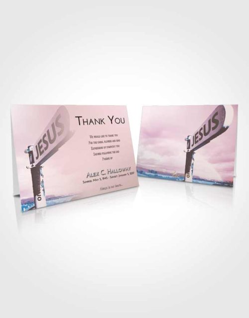 Funeral Thank You Card Template Peaceful Road to Jesus