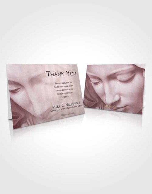 Funeral Thank You Card Template Peaceful Virgin Mary