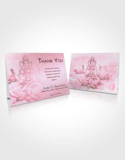 Funeral Thank You Card Template Pink Faith Brahma Surprise
