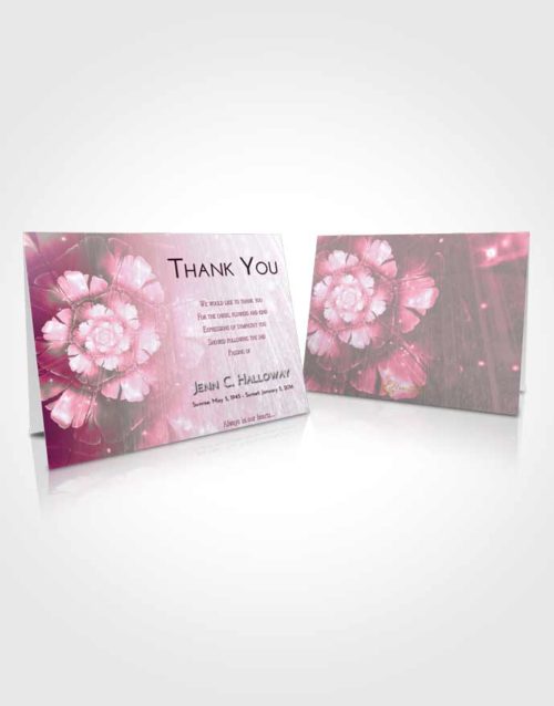 Funeral Thank You Card Template Pink Faith Floral Secret