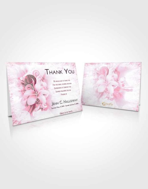 Funeral Thank You Card Template Pink Faith Floral Wish