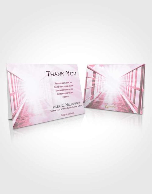 Funeral Thank You Card Template Pink Faith Stairway to Faith