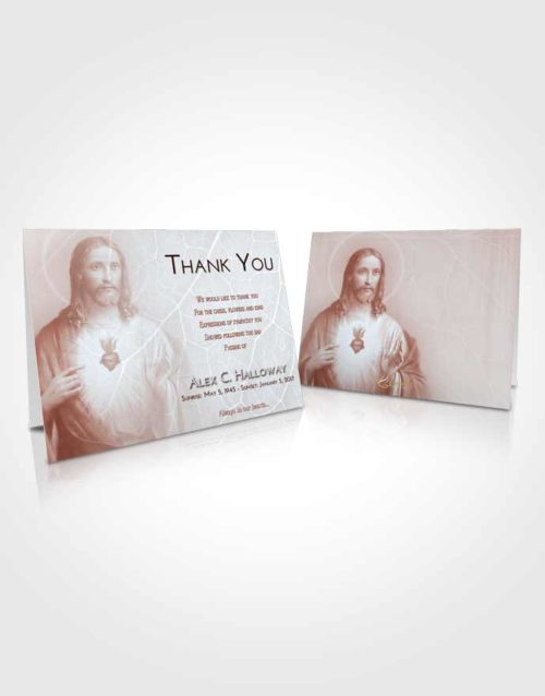 Funeral Thank You Card Template Ruby Jesus Love