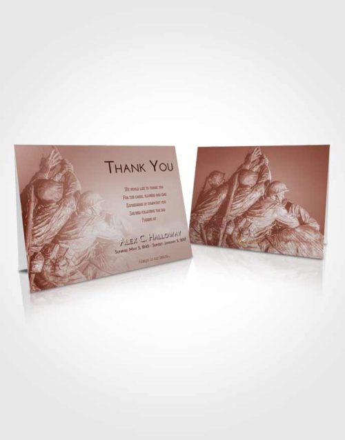 Funeral Thank You Card Template Ruby Love Army Grit