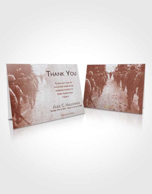 Funeral Thank You Card Template Ruby Love Army March