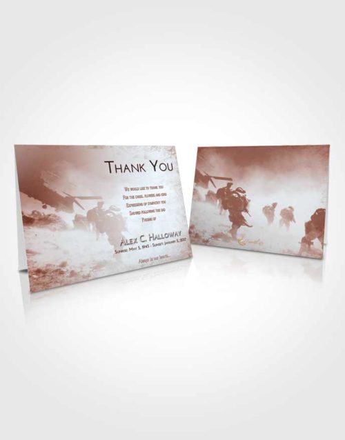 Funeral Thank You Card Template Ruby Love Army Sacrifice