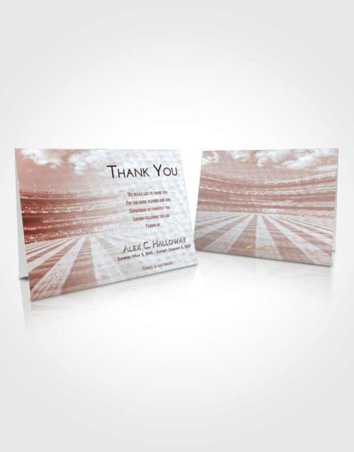 Funeral Thank You Card Template Ruby Love Baseball Serenity