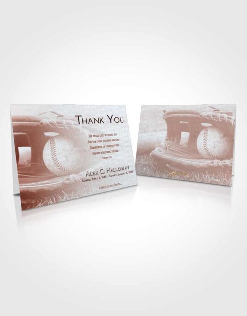 Funeral Thank You Card Template Ruby Love Baseball Tranquility