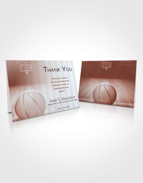 Funeral Thank You Card Template Ruby Love Basketball Dreams