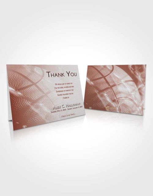 Funeral Thank You Card Template Ruby Love Basketball Fame