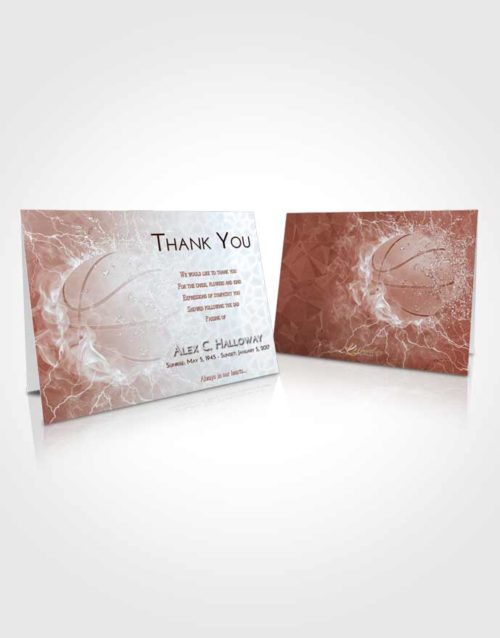 Funeral Thank You Card Template Ruby Love Basketball Heat