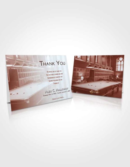 Funeral Thank You Card Template Ruby Love Billiards Journey