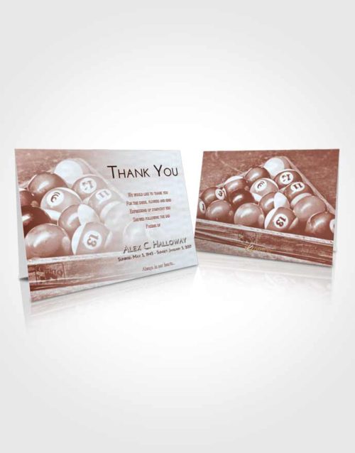 Funeral Thank You Card Template Ruby Love Billiards Love