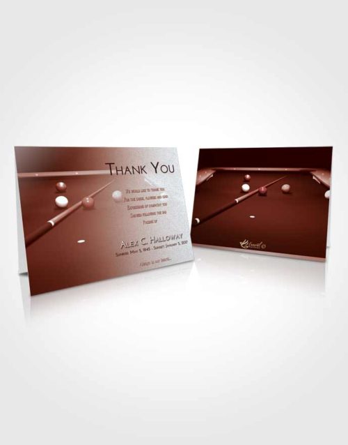 Funeral Thank You Card Template Ruby Love Billiards Peace