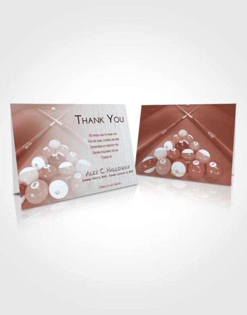 Funeral Thank You Card Template Ruby Love Billiards Rack