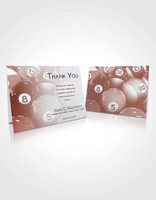 Funeral Thank You Card Template Ruby Love Billiards Tournament