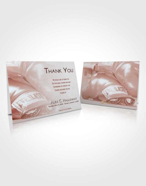 Funeral Thank You Card Template Ruby Love Boxing Everlast